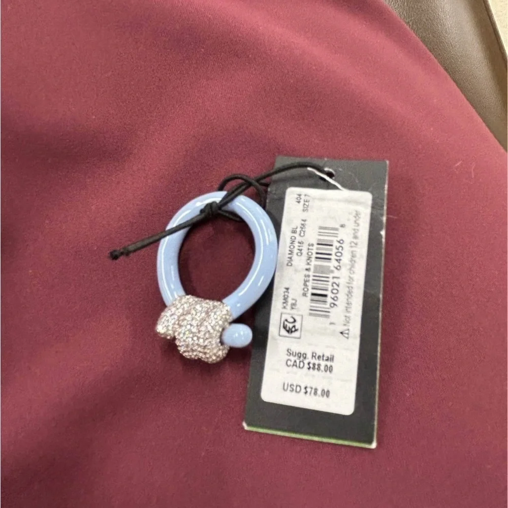 Kate Spade Blue and Silver ring